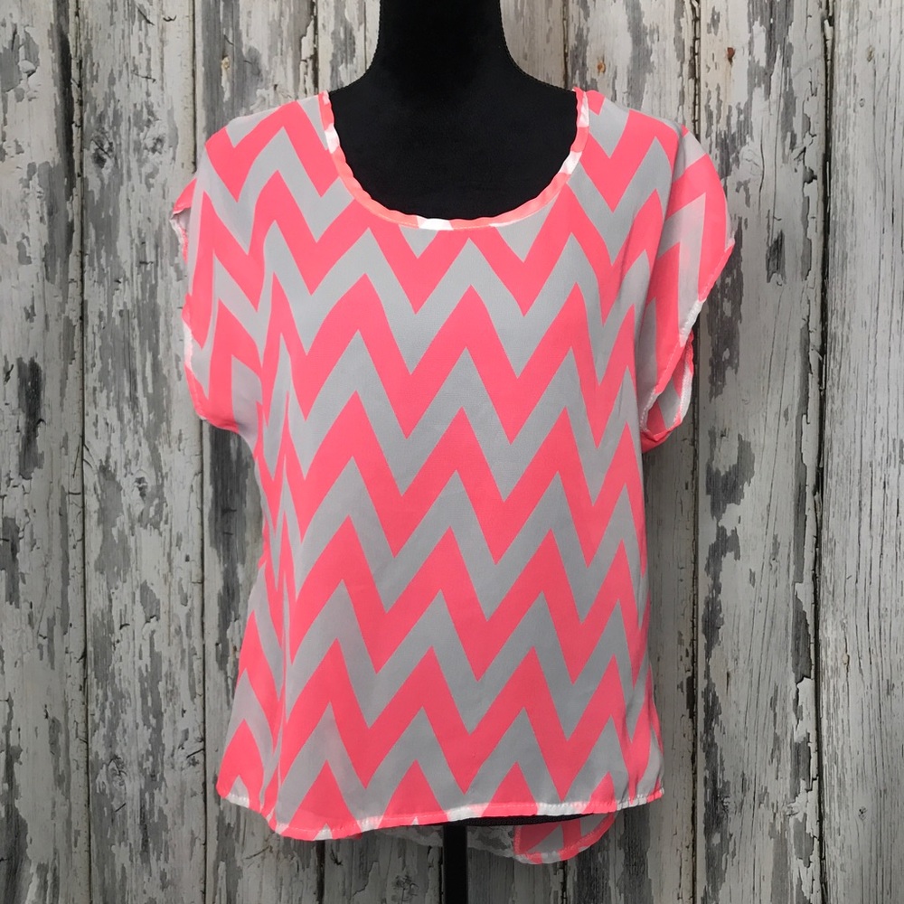 Chevron and lace shirt by Love J